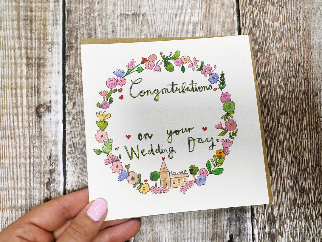 Congratulations on your Wedding Day card - personalised