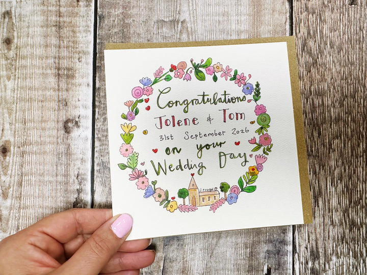 Congratulations on your Wedding Day card - personalised