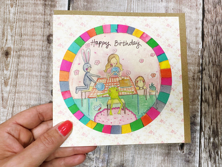 Happy Birthday Pancake Time Birthday Card - Personalised