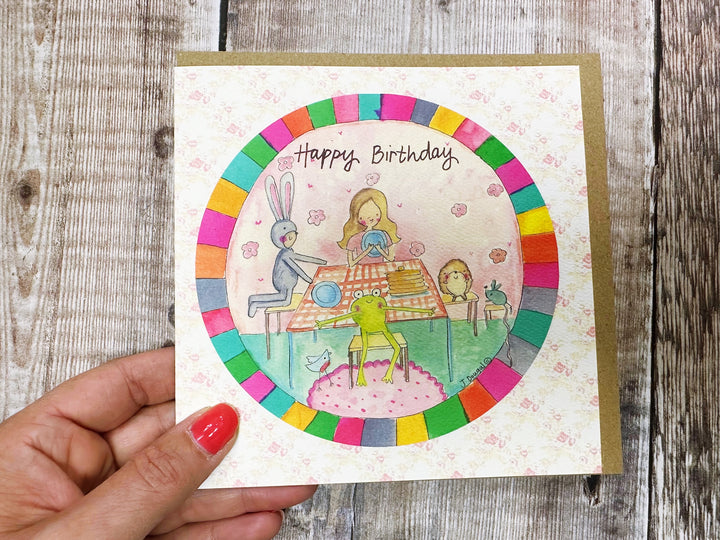 Happy Birthday Pancake Time Birthday Card - Personalised
