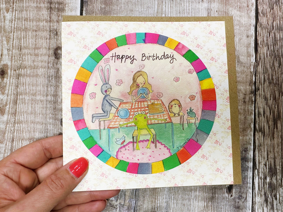 Happy Birthday Pancake Time Birthday Card - Personalised
