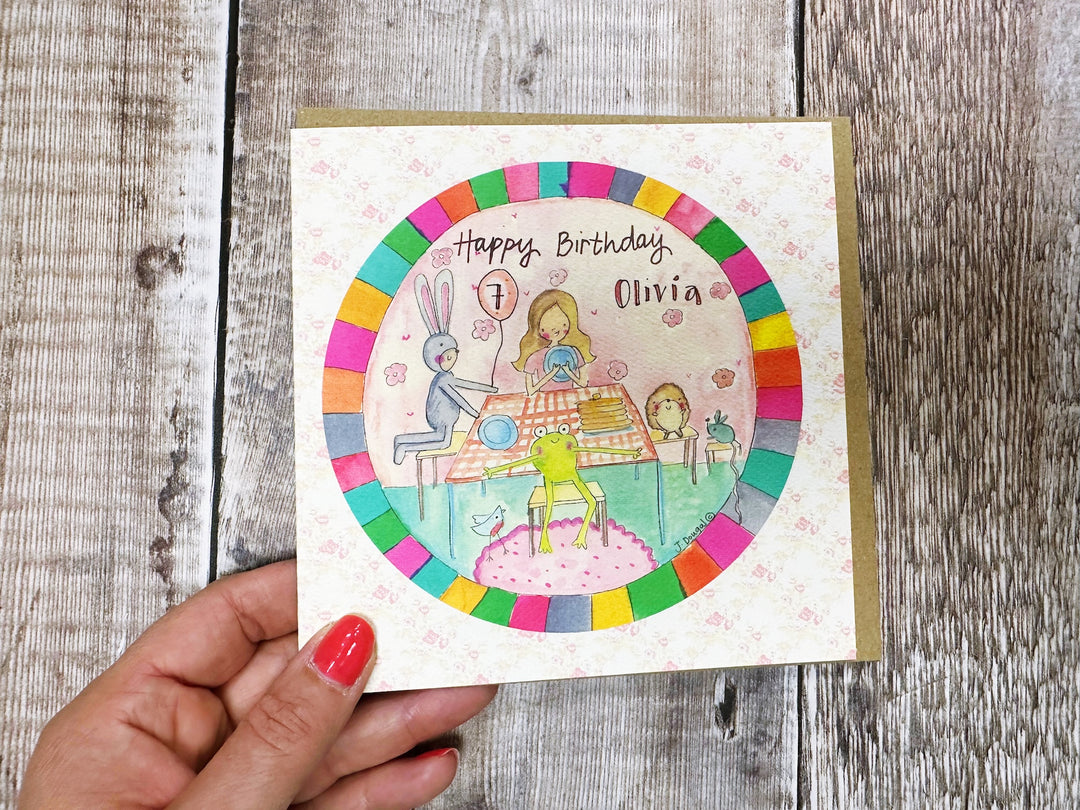 Happy Birthday Pancake Time Birthday Card - Personalised