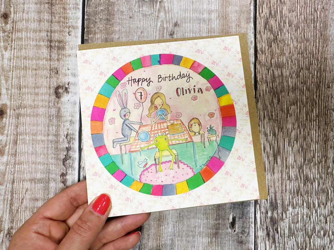 Happy Birthday Pancake Time Birthday Card - Personalised