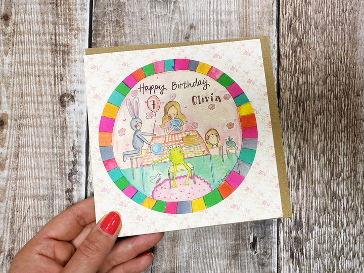 Happy Birthday Pancake Time Birthday Card - Personalised