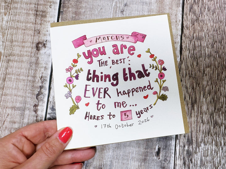 Anniversary Best thing that ever happened Card - Personalised