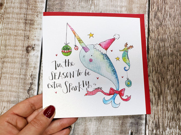Tis the Season to be Extra Sparkly Personalised Christmas Card