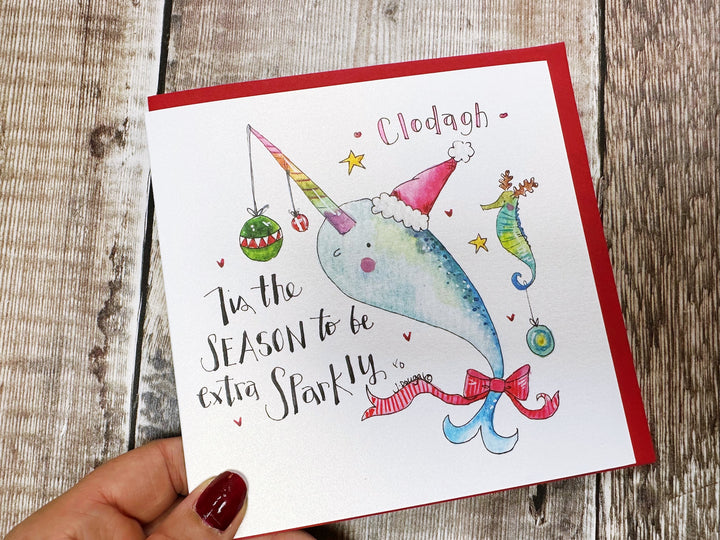 Tis the Season to be Extra Sparkly Personalised Christmas Card