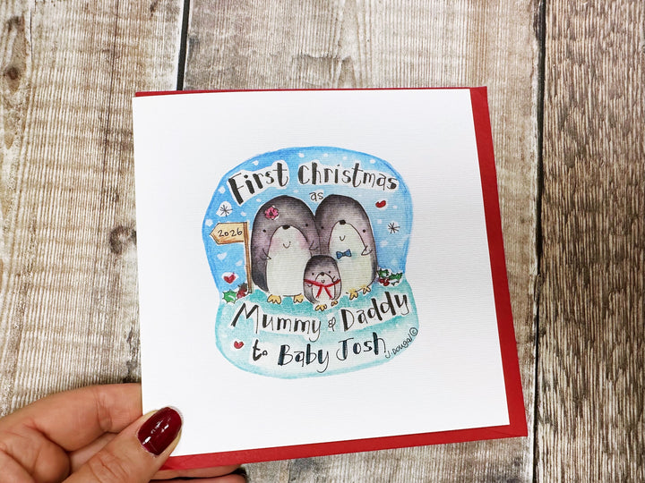 "First Christmas to (baby&