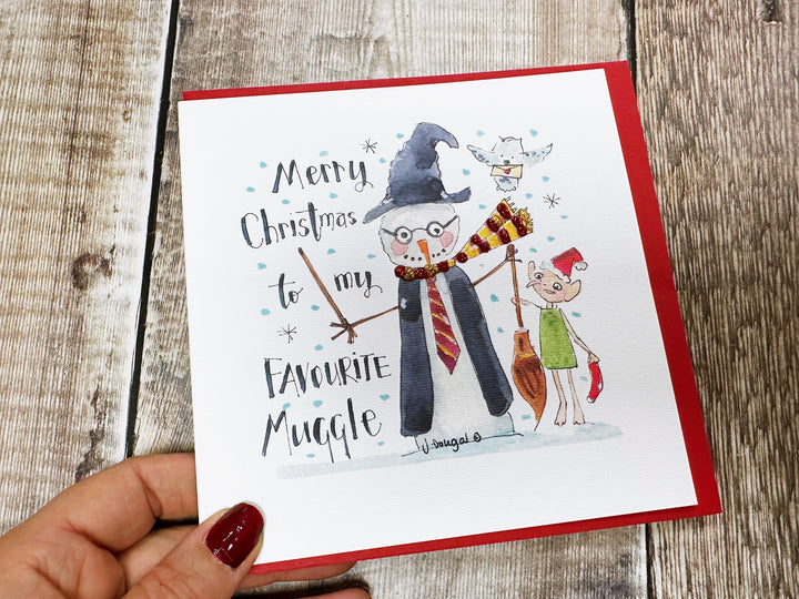 "To my favourite Muggle" Christmas Card - Personalised