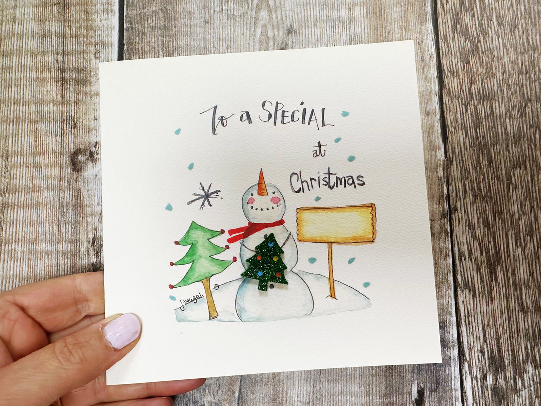 "To a Special........" Christmas Card - Personalised