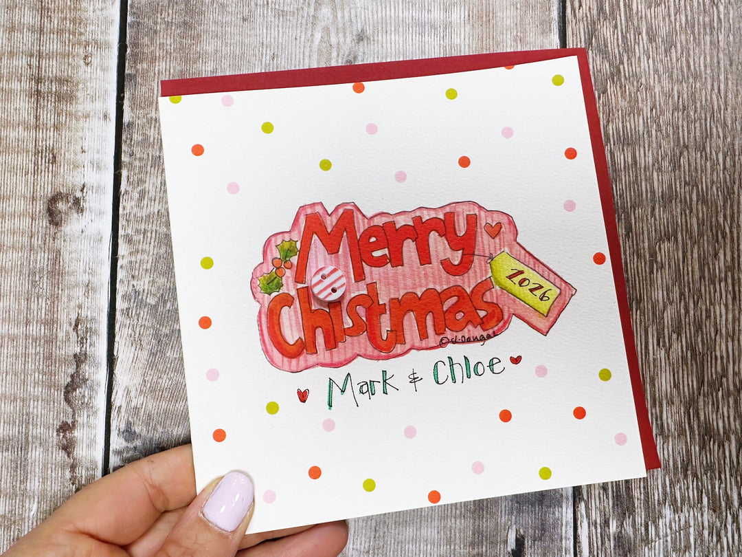 Merry Christmas Card - Personalised