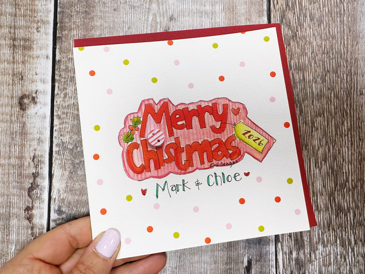 Merry Christmas Card - Personalised