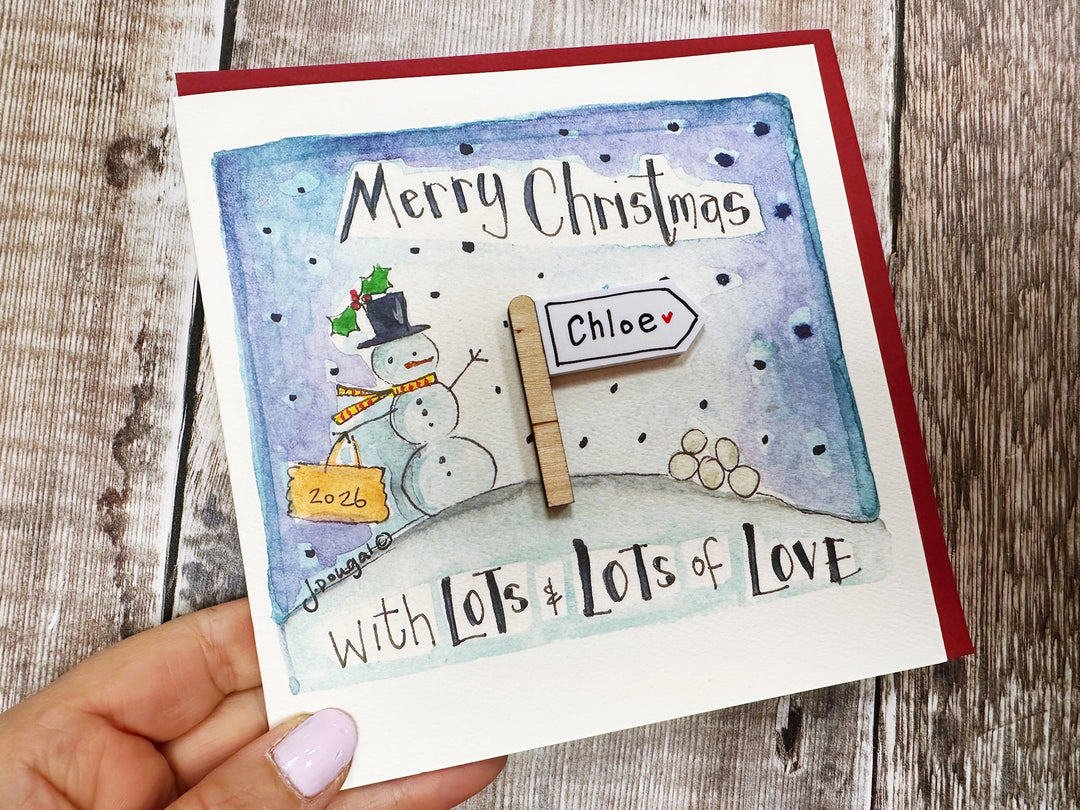 "Little Signpost" Christmas Card - Personalised