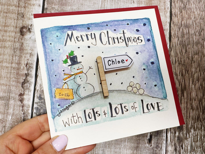 "Little Signpost" Christmas Card - Personalised