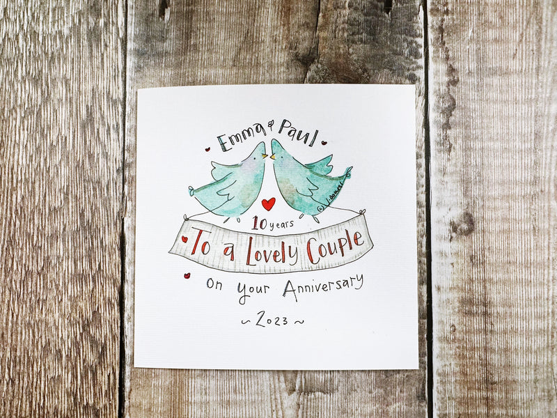 Love Doves Card - Personalised