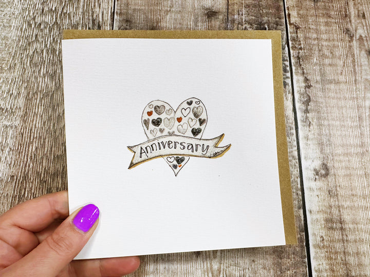 Anniversary Heart Card - Personalised
