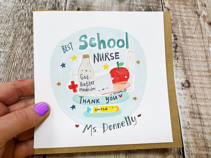 School Nurse Card - Personalised
