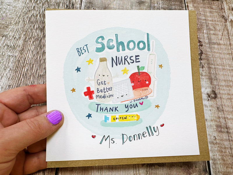 School Nurse Card - Personalised