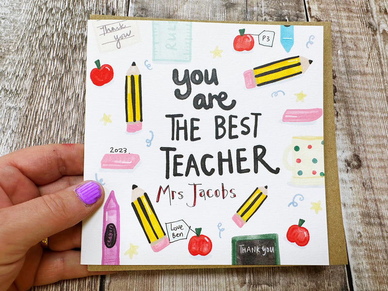 Best Teacher Card - Personalised