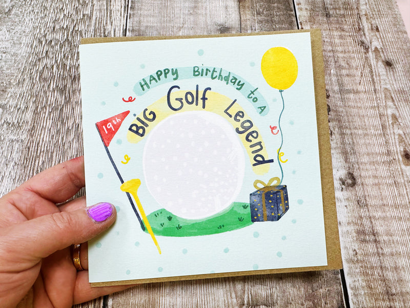 Big Golf Legend Birthday Card - Personalised
