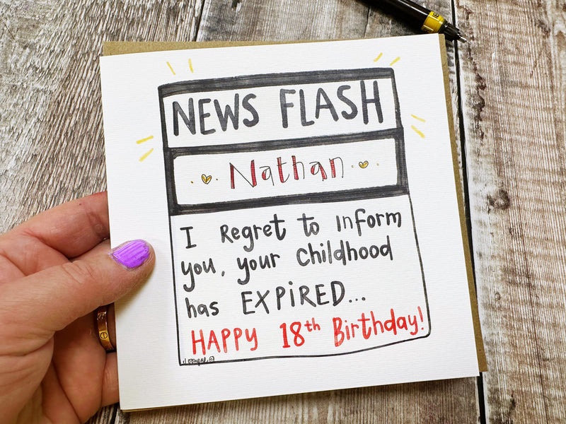 18 Childhood Expired Card - Personalised