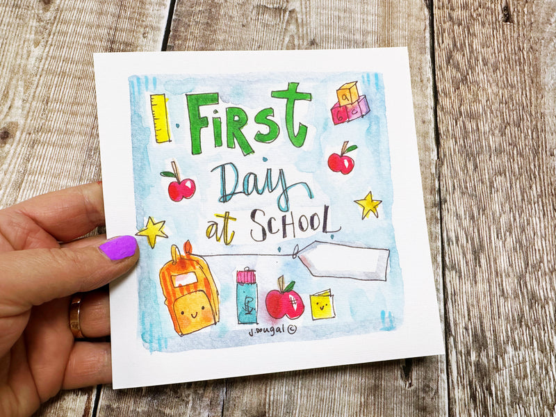 First Day at School Card - Personalised