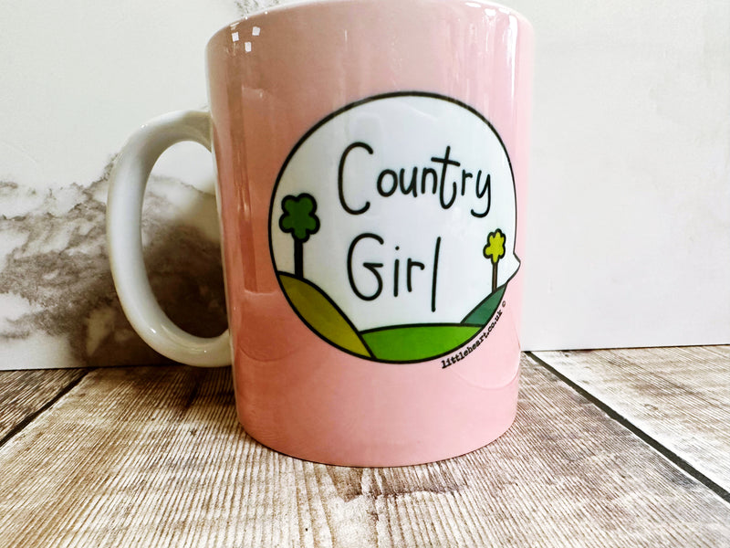 Country Girl Speech Bubbles Mug, Coaster or Badge