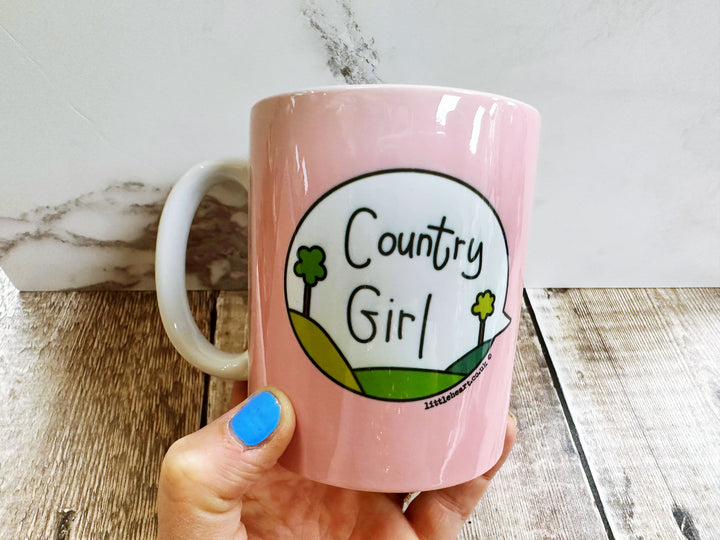 Country Girl Speech Bubbles Mug, Coaster or Badge