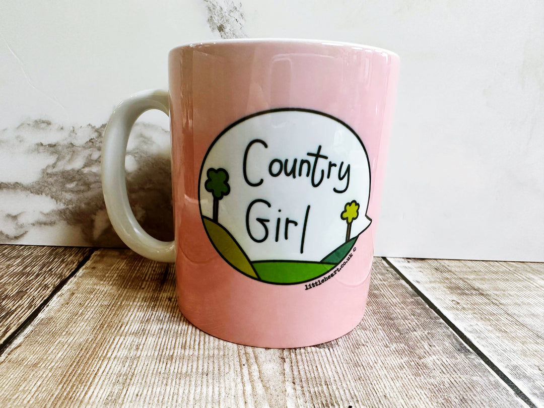 Country Girl Speech Bubbles Mug, Coaster or Badge