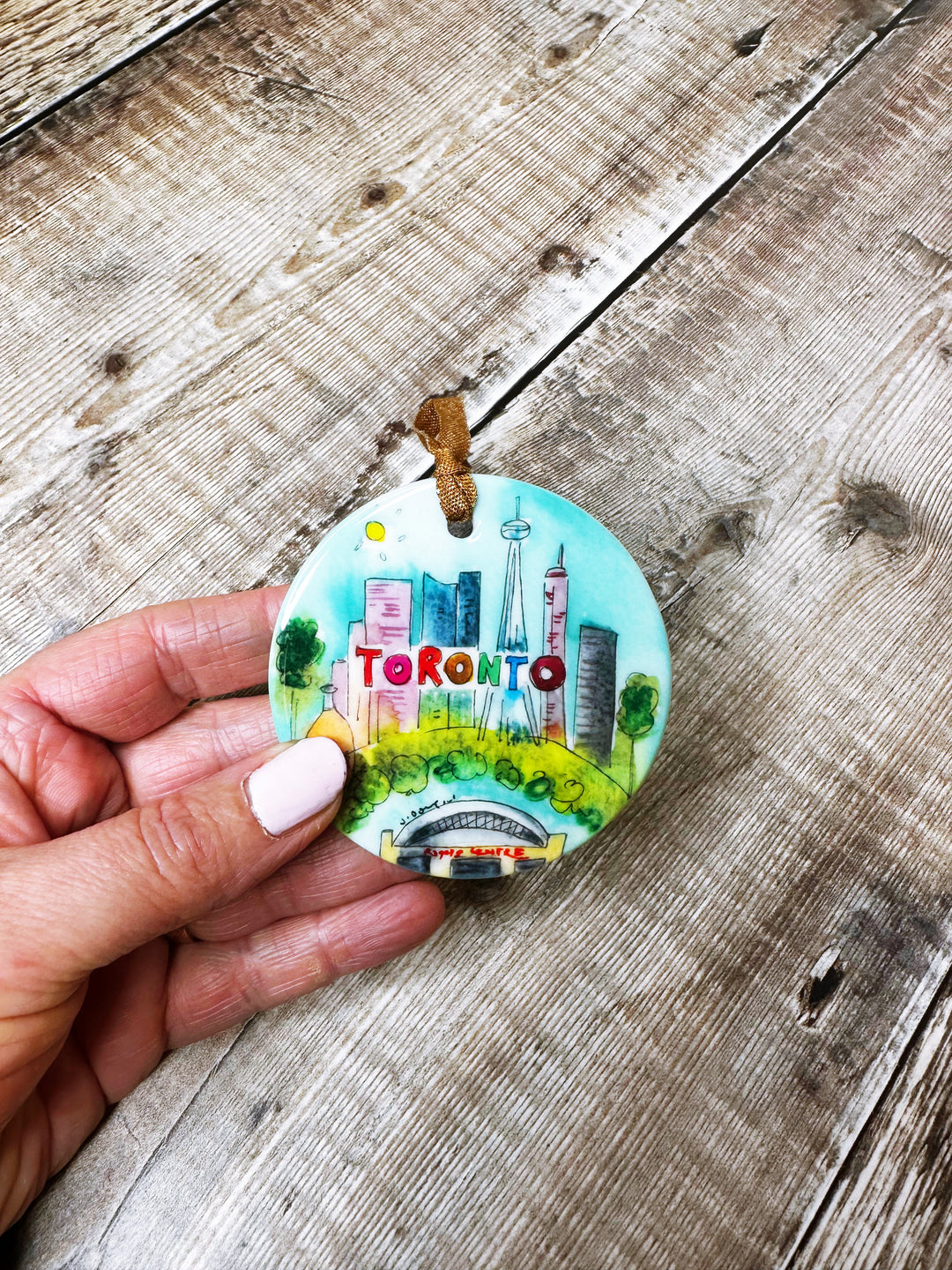 Toronto Canada Little Cities Hanging Ceramic decoration