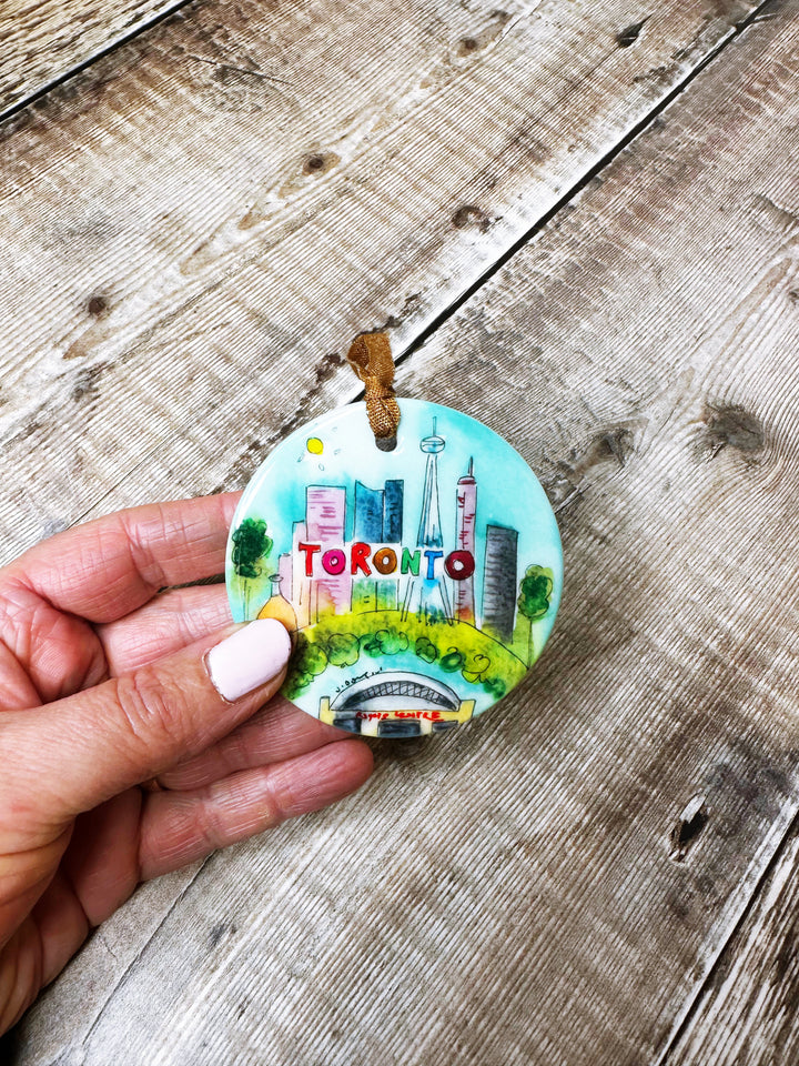 Toronto Canada Little Cities Hanging Ceramic decoration