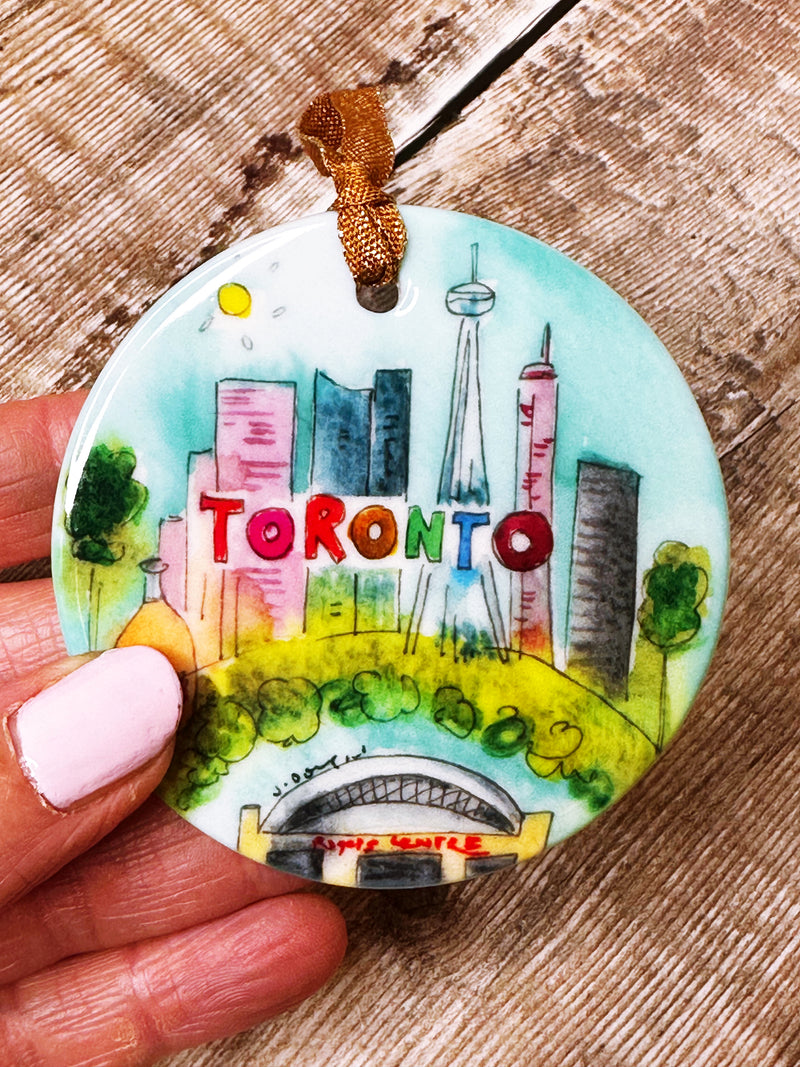 Toronto Canada Little Cities Hanging Ceramic decoration