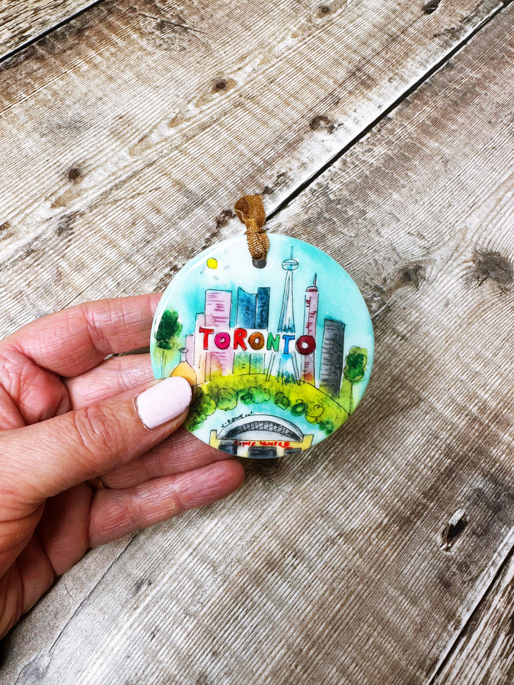 Toronto Canada Little Cities Hanging Ceramic decoration