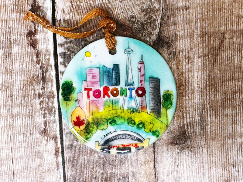 Toronto Canada Little Cities Hanging Ceramic decoration