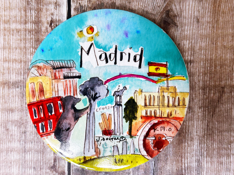 Madrid Spain Ceramic Coaster