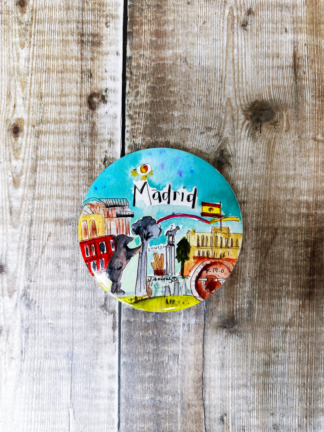 Madrid Spain Ceramic Coaster