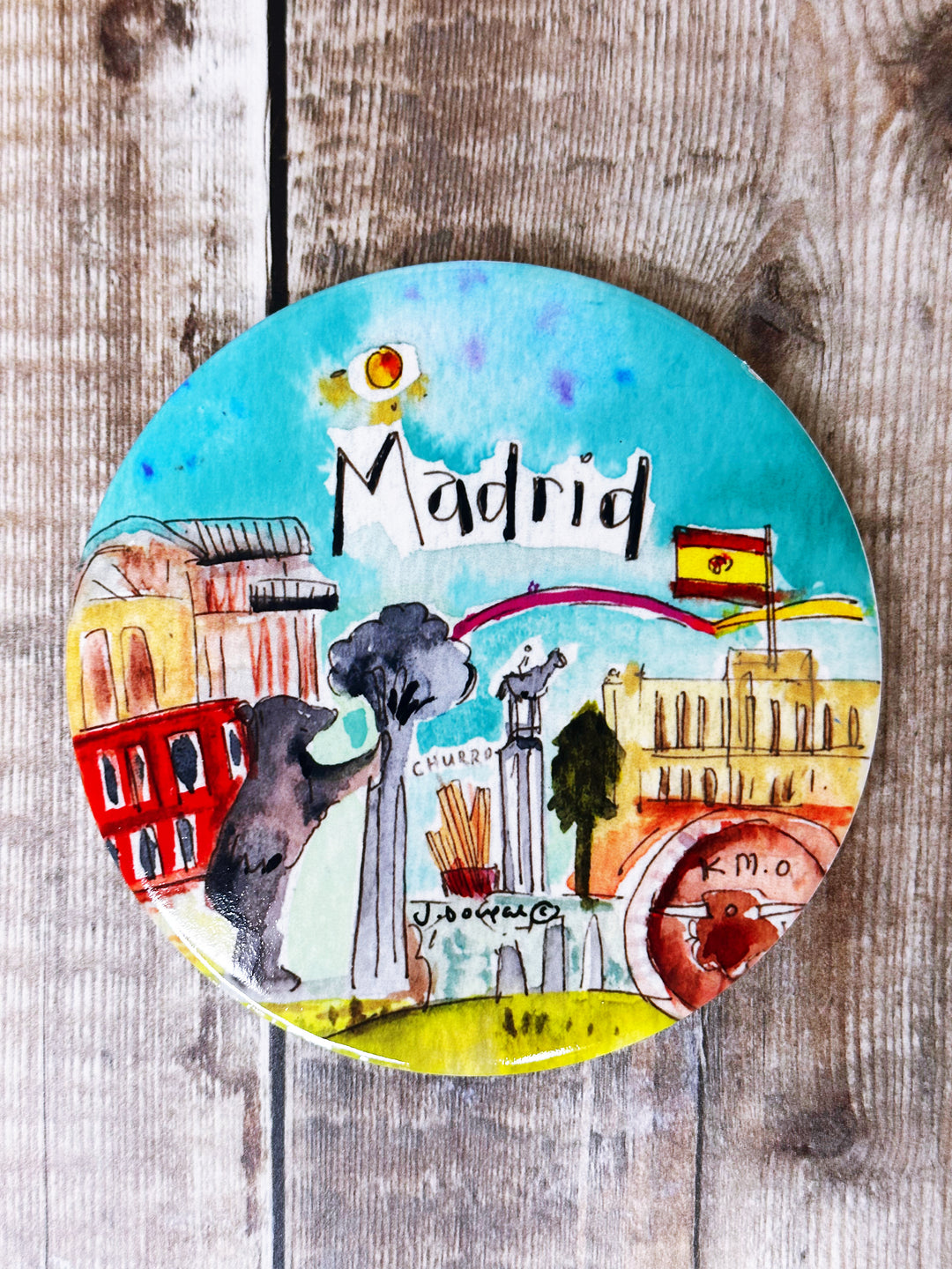 Madrid Spain Ceramic Coaster
