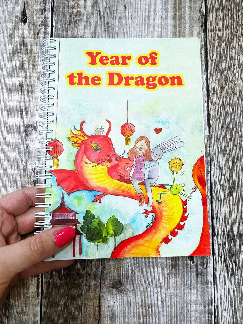 A5 Ring bound Year of the Dragon Notebook or Planner