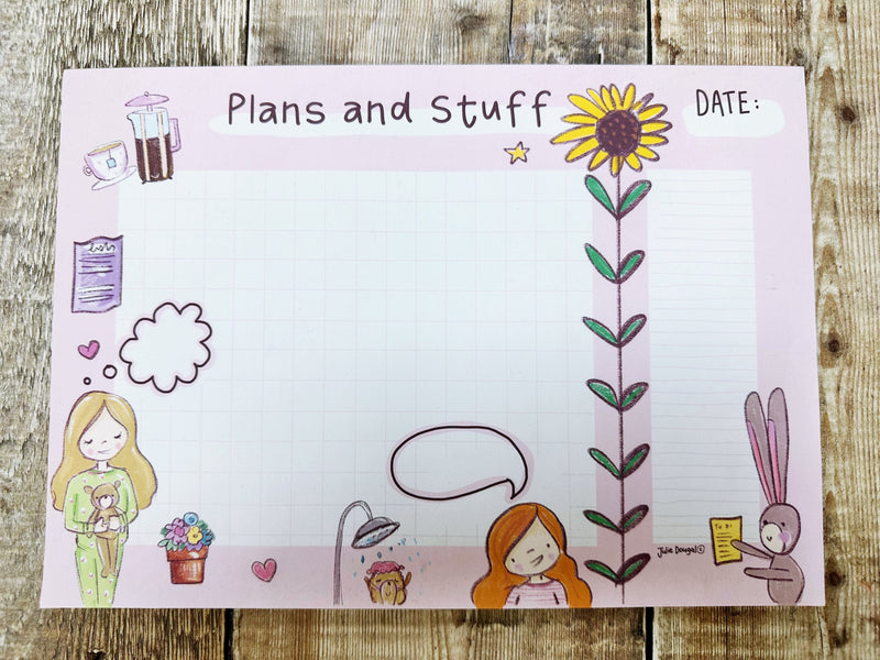 A4 Plans and Stuff Notepad