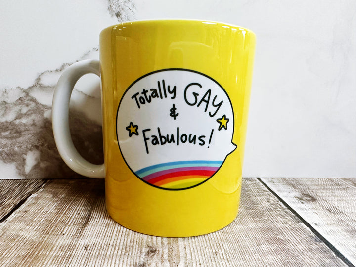 Gay and Fabulous Speech Bubbles Mug, Coaster or Badge