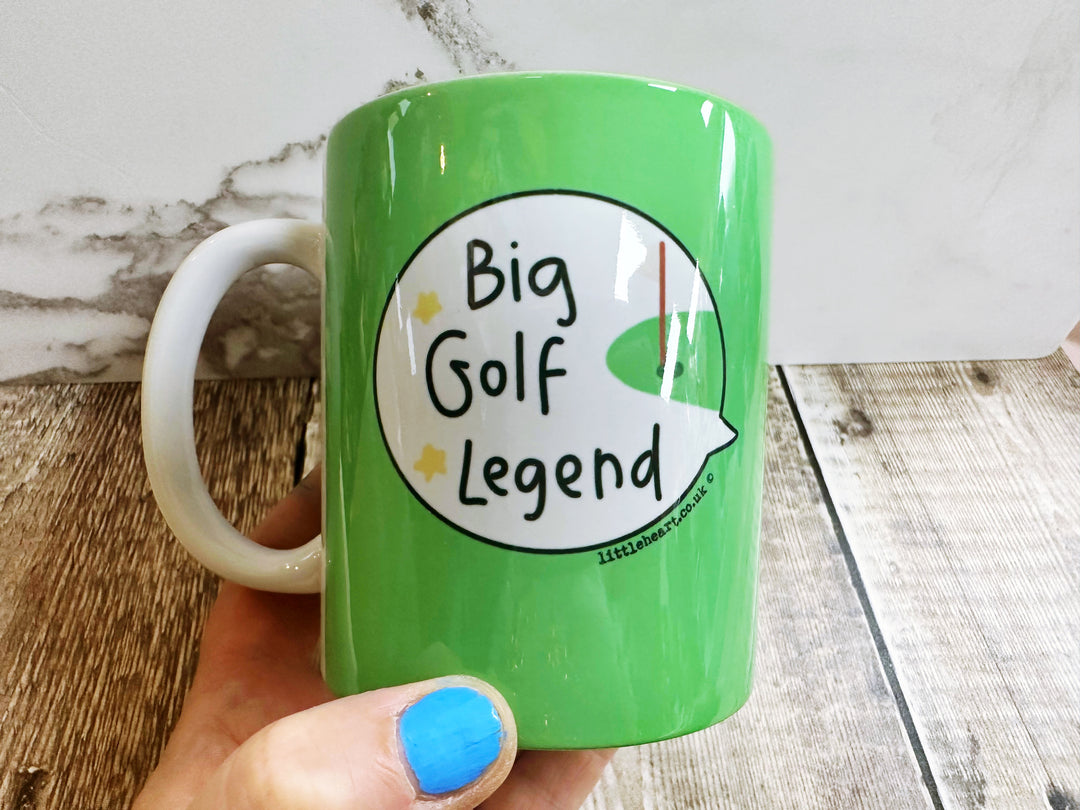 Big Golf Legend Speech Bubbles Mug, Coaster or Badge