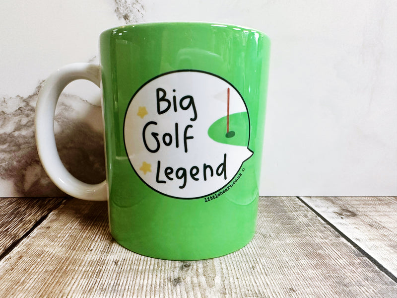 Big Golf Legend Speech Bubbles Mug, Coaster or Badge