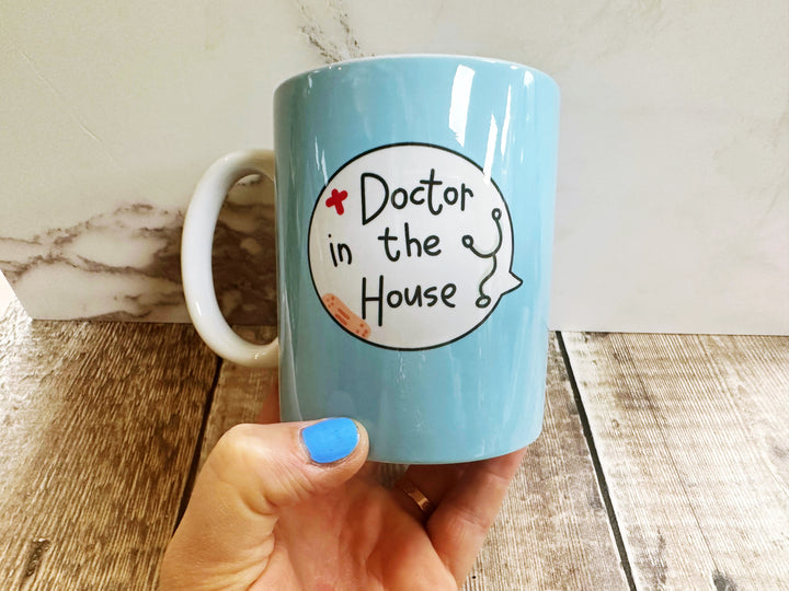 Doctor in the House Speech Bubbles Mug, Coaster or Badge