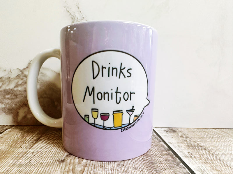 Drinks Monitor Speech Bubbles Mug, Coaster or Badge