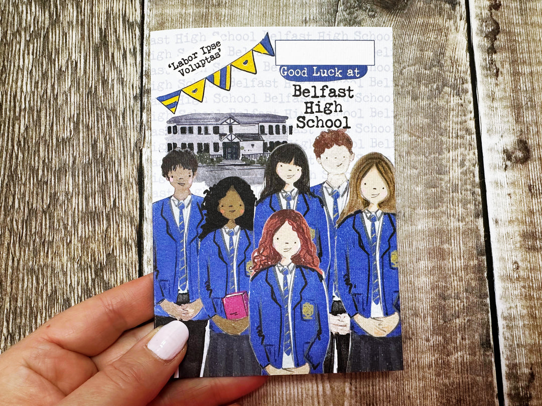 A6 First Day at Secondary School Personalised Greeting Card