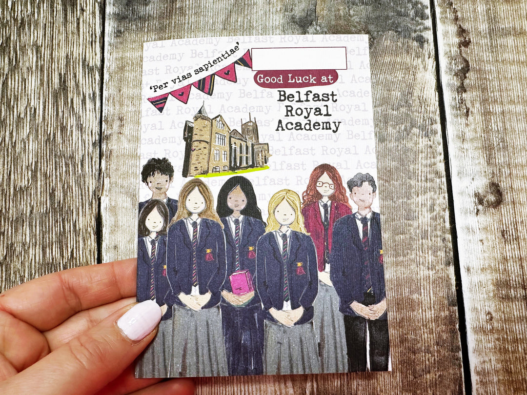 A6 First Day at Secondary School Personalised Greeting Card