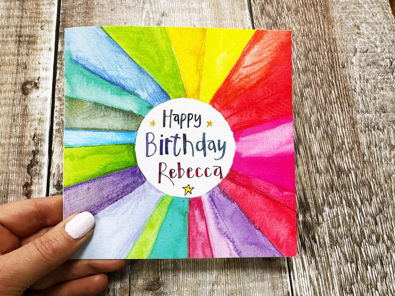 Rainbow Card - Personalised