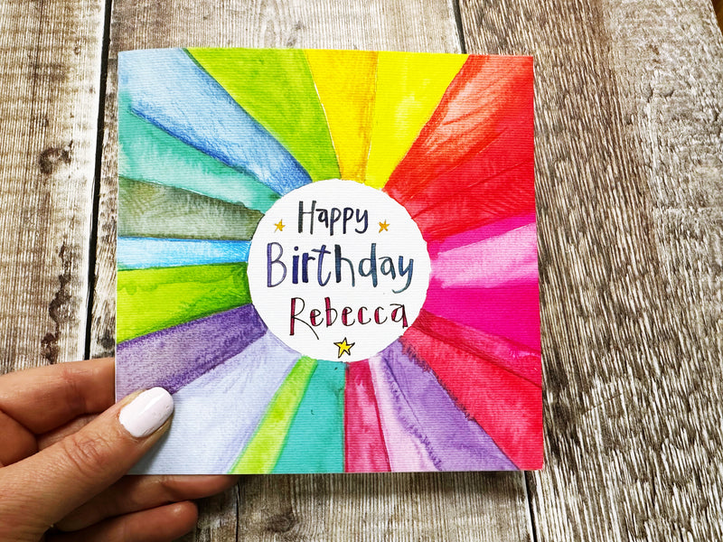 Rainbow Card - Personalised