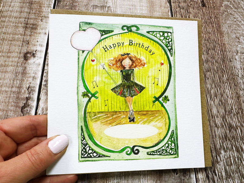 Irish Dancer Birthday Card - Personalised