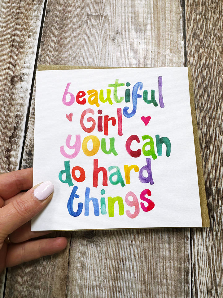 Beautiful Girl you can do Hard Things - Personalised